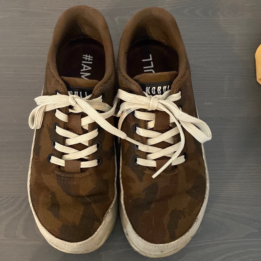 Brown camo NoBull canvas trainers